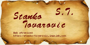 Stanko Tovarović vizit kartica